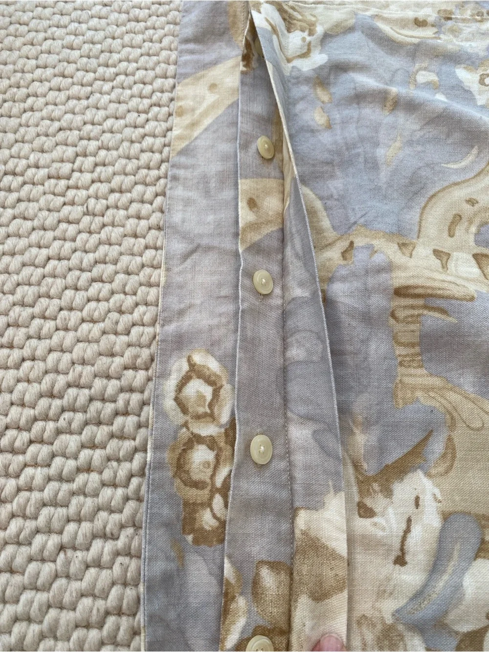 A Set of Two Ralph Lauren Hathersage Floral King Shams in a Woven Cotton